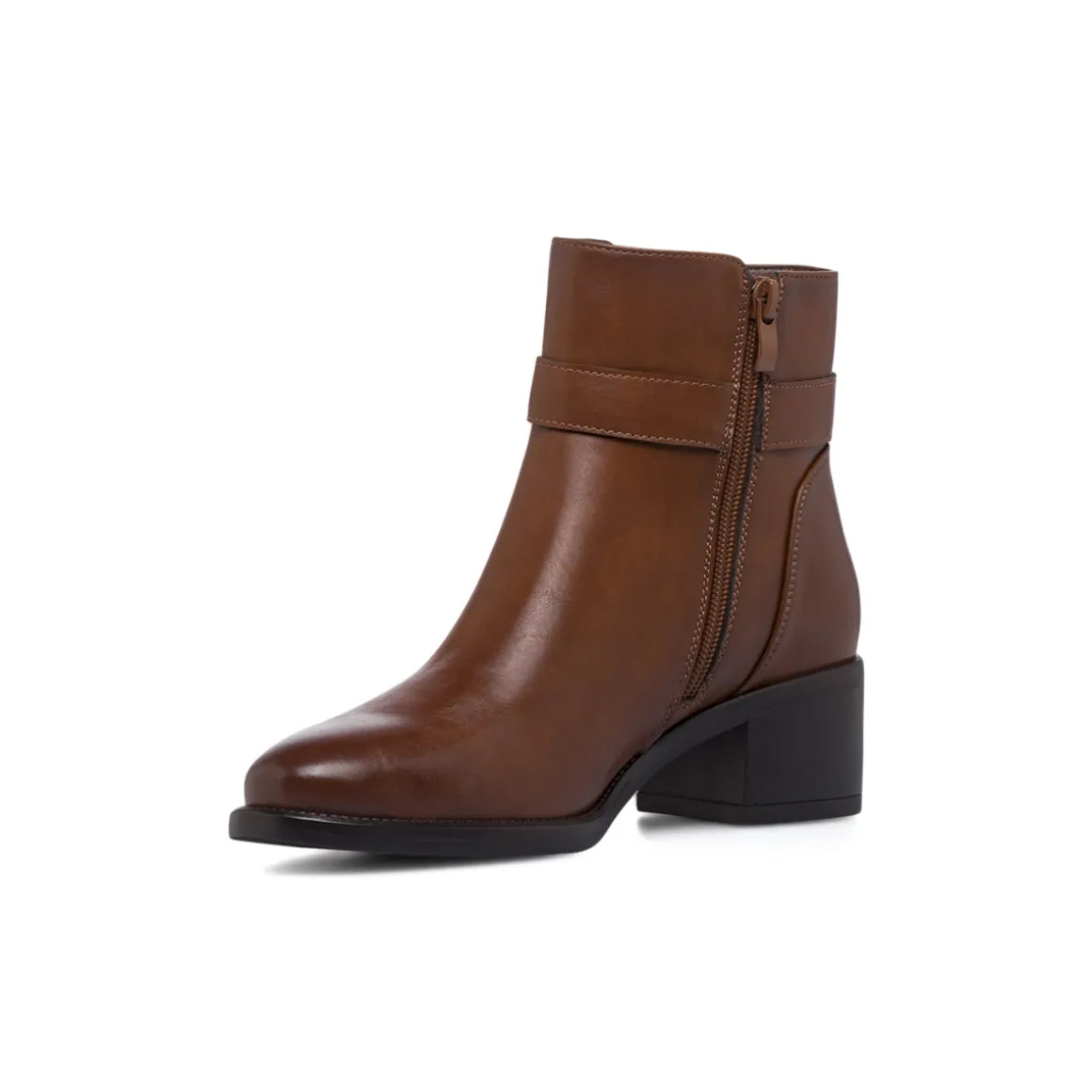 Stivaletti marroni da Donna con fibbia e tacco 5 cm Lora Ferres