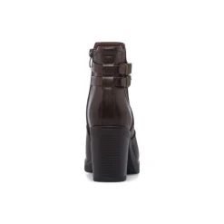 Stivaletti marroni da Donna con fibbie e tacco 8 cm Lora Ferres