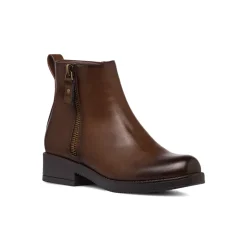 Stivaletti marroni da donna con doppia zip Lora Ferres