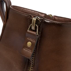 Stivaletti marroni da donna con doppia zip Lora Ferres