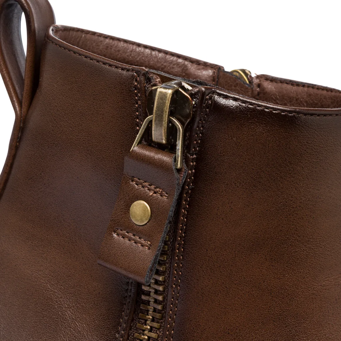 Stivaletti marroni da donna con doppia zip Lora Ferres