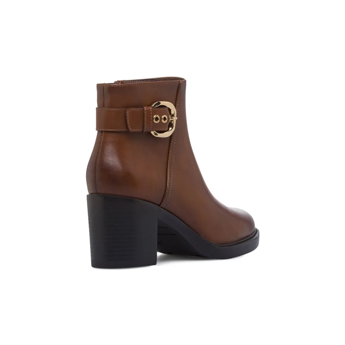 Stivaletti marroni da Donna con fibbia e tacco 7 cm Lora Ferres