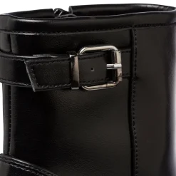 Stivaletti neri con fibbia e tacco 8 cm da Donna Lora Ferres