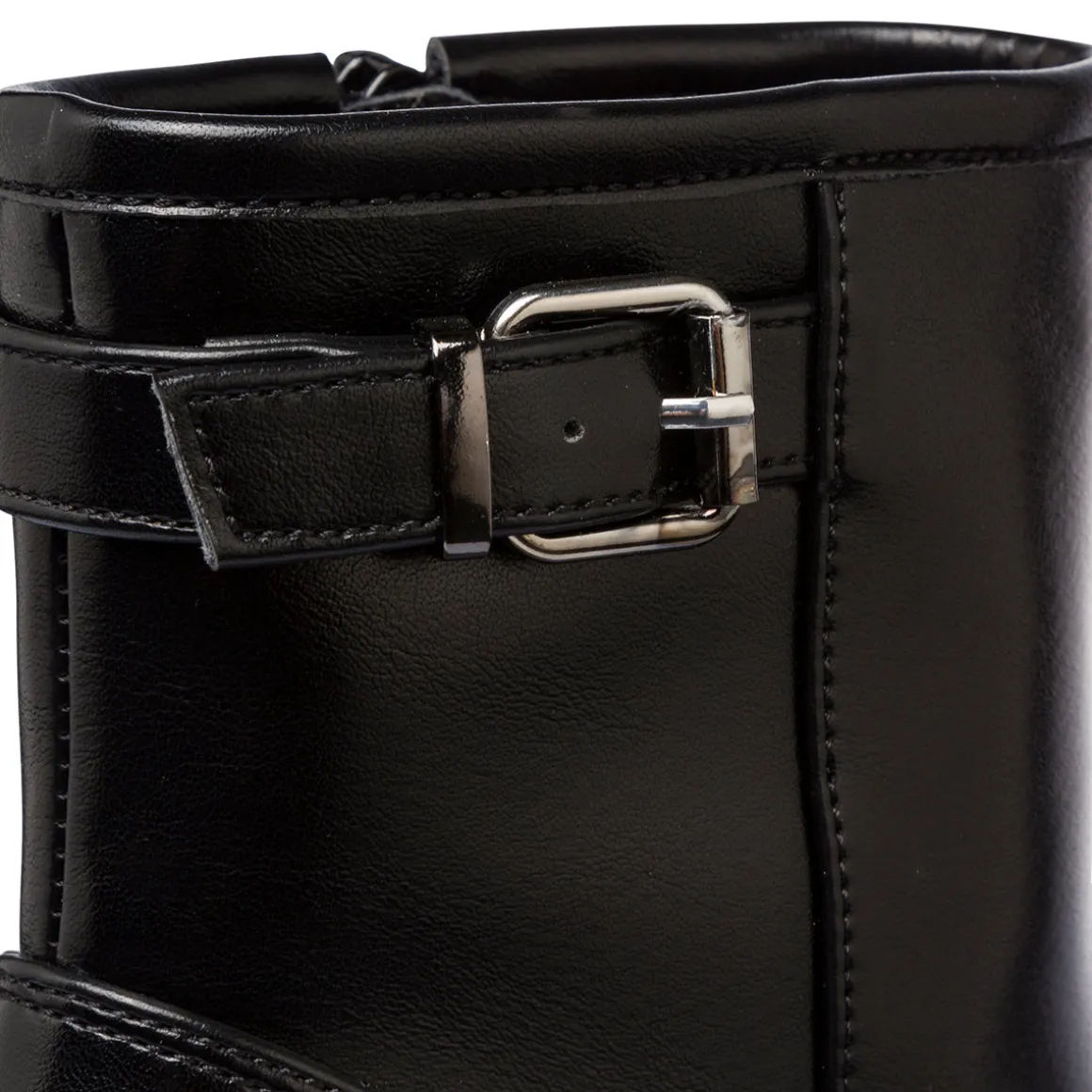 Stivaletti neri con fibbia e tacco 8 cm da Donna Lora Ferres