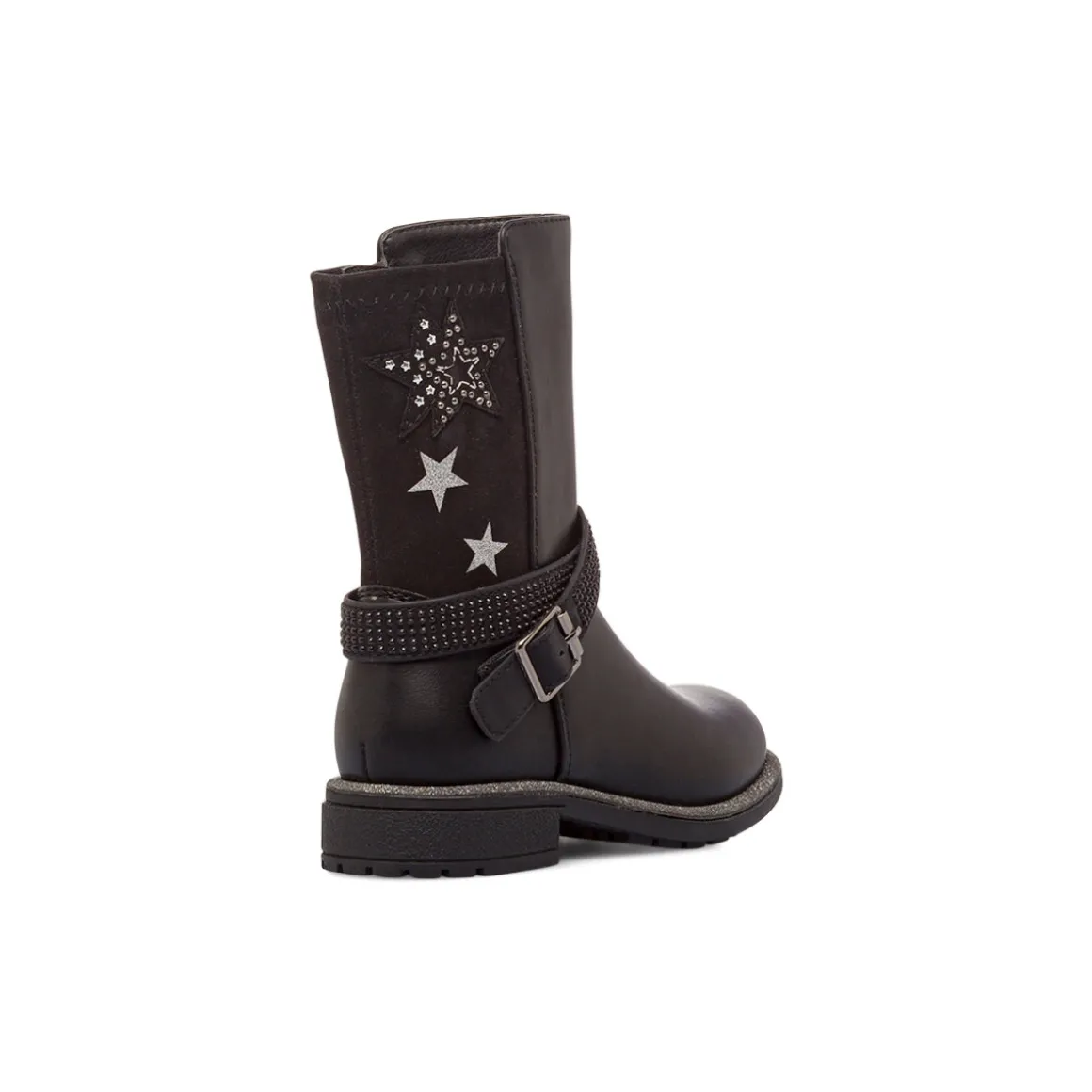 Stivaletti neri da Bambina con dettagli glitter Le scarpe di Alice