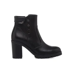 Stivaletti neri da Donna con tacco 8 cm e bottoni Lora Ferres