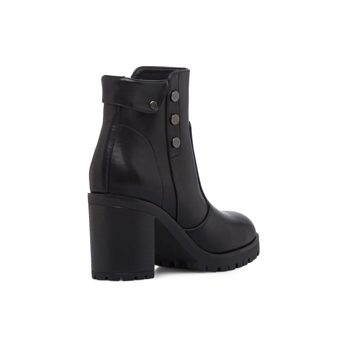 Stivaletti neri da Donna con tacco 8 cm e bottoni Lora Ferres