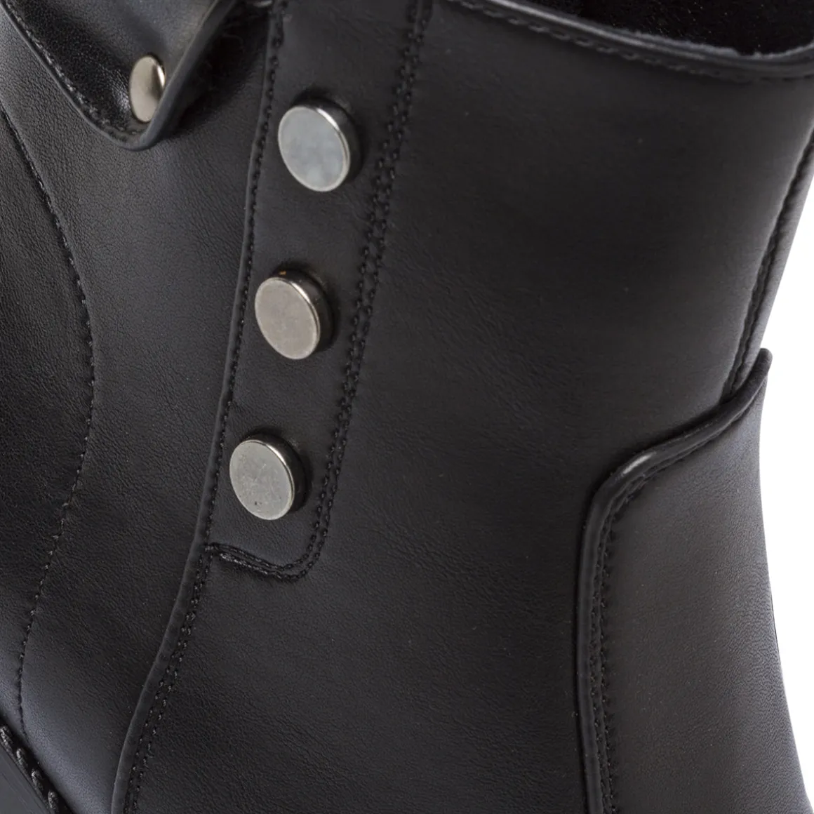Stivaletti neri da Donna con tacco 8 cm e bottoni Lora Ferres