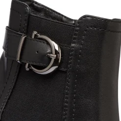 Stivaletti neri da Donna con fibbia e tacco 8 cm Lora Ferres
