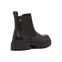 Stivaletti neri da Donna con fascia elastica e logo Basile