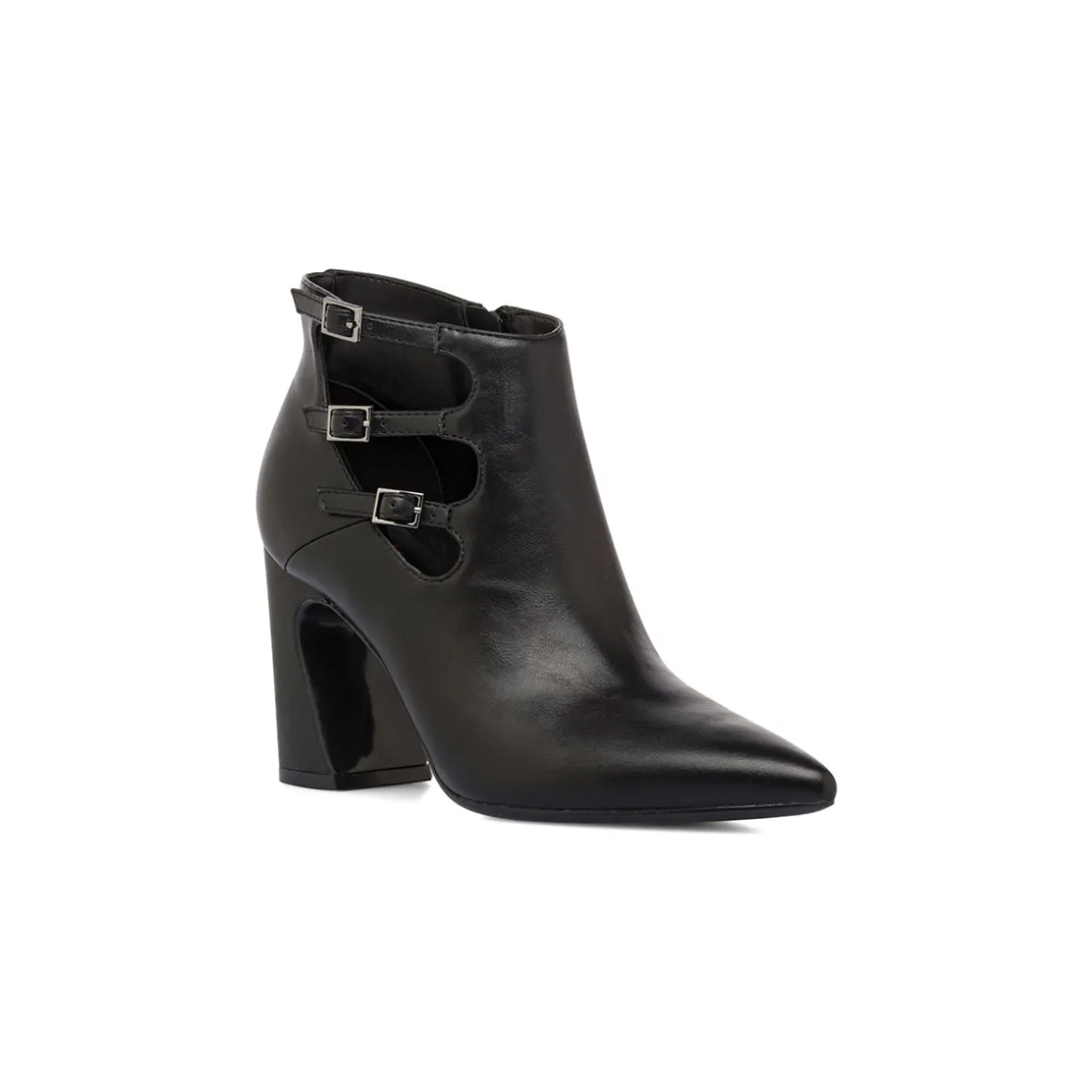 Stivaletti neri da Donna con tacco 8,5 cm e fibbie Swish Jeans