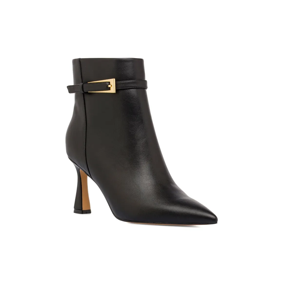 Stivaletti neri da Donna con tacco rocchetto 8 cm e fibbia Lora Ferres