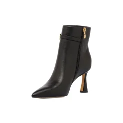 Stivaletti neri da Donna con tacco rocchetto 8 cm e fibbia Lora Ferres