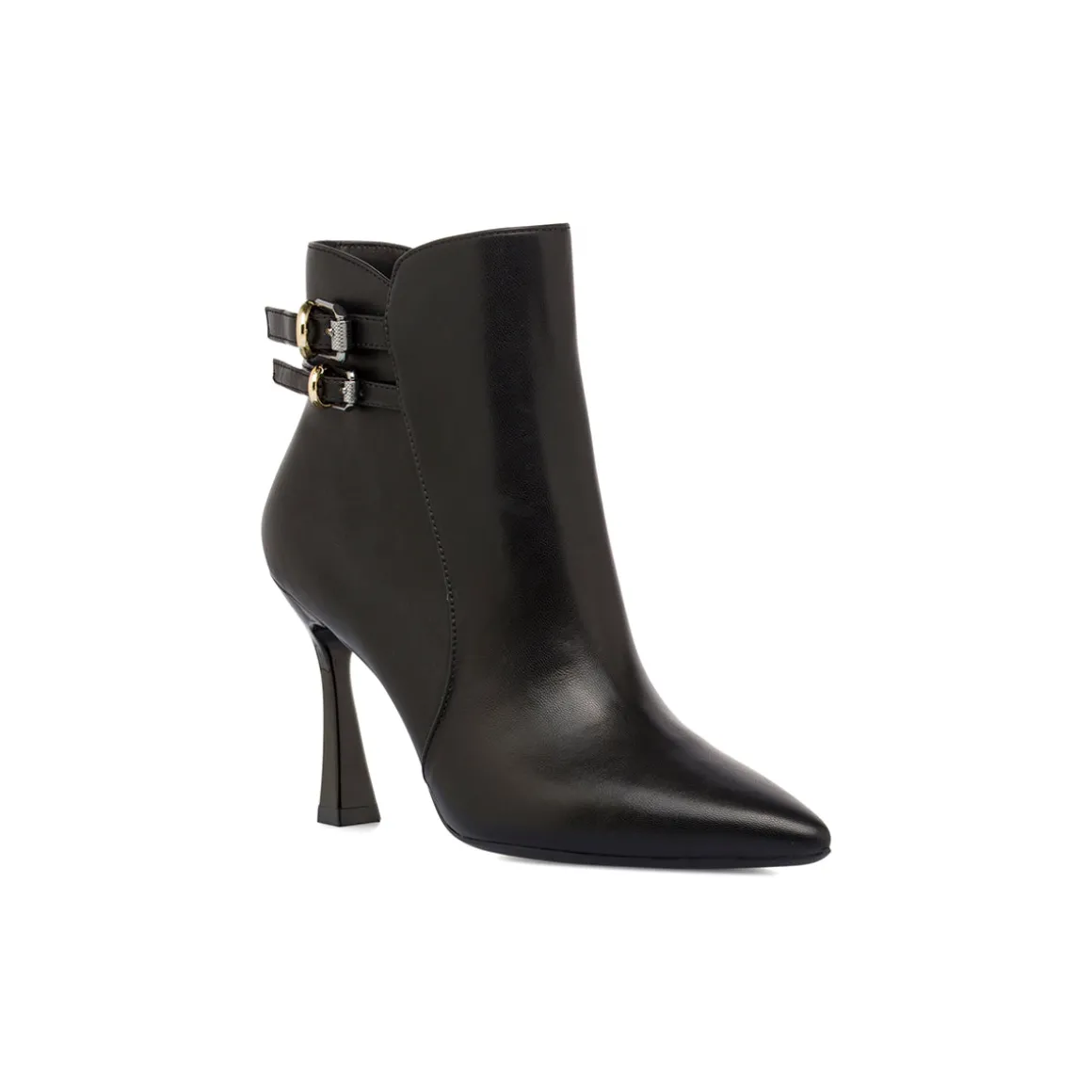 Stivaletti neri da Donna con fibbie e tacco 9 cm Lora Ferres