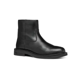 Stivaletti neri da Donna in pelle con suola traspirante Geox