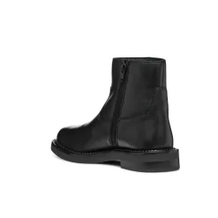 Stivaletti neri da Donna in pelle con suola traspirante Geox