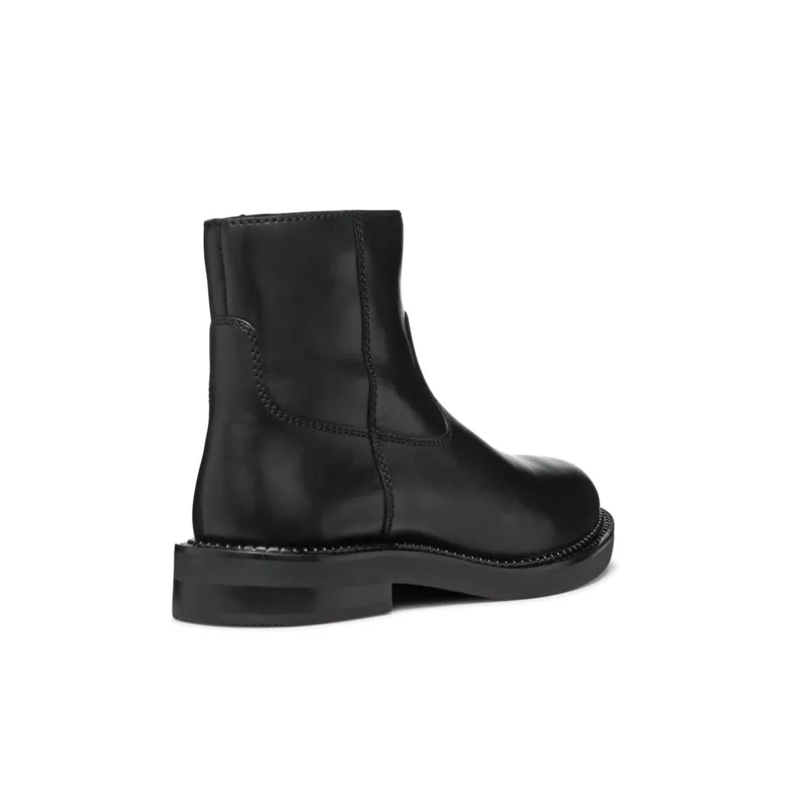 Stivaletti neri da Donna in pelle con suola traspirante Geox