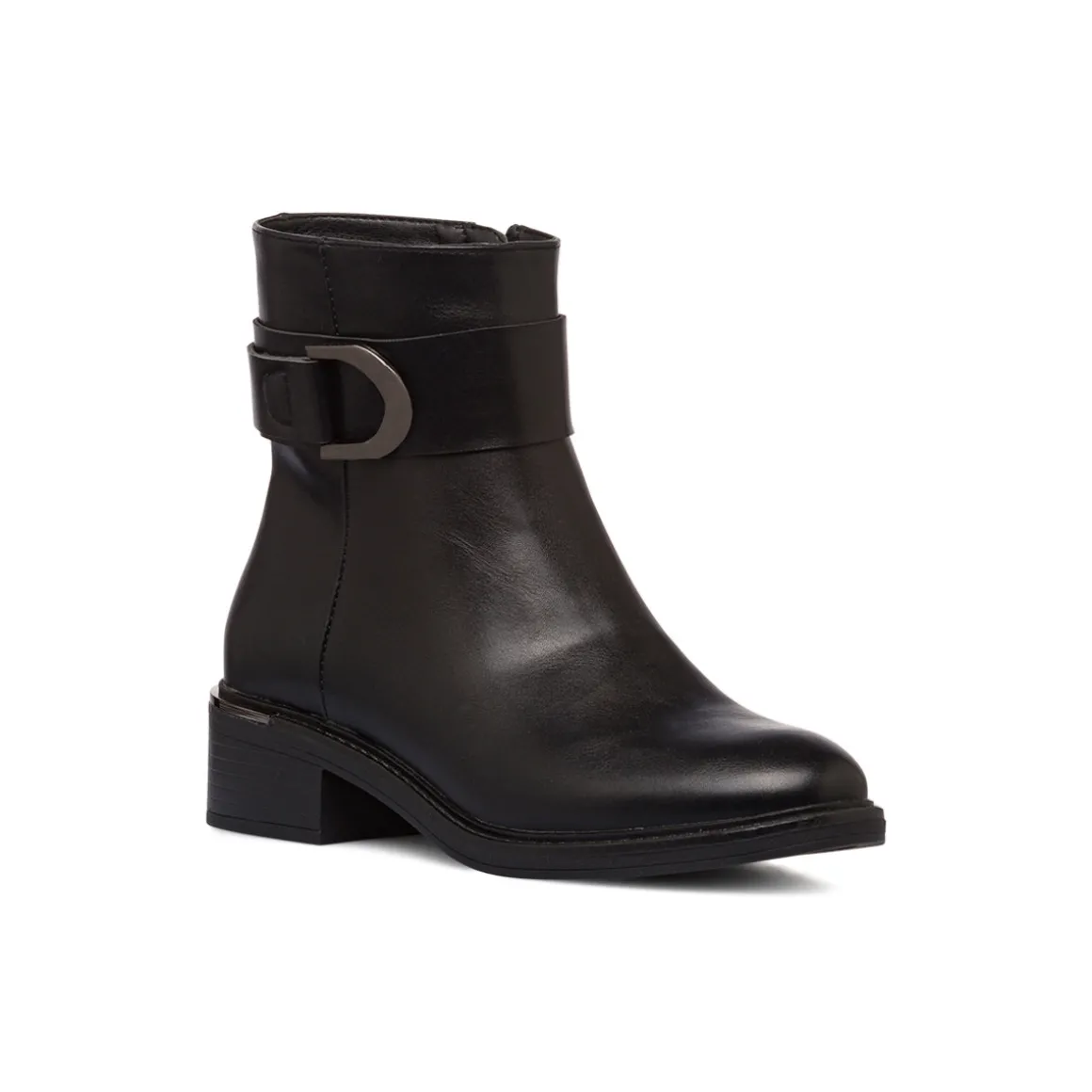 Stivaletti neri da donna con cinturino P Soft