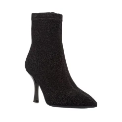 Stivaletti neri da Donna con tacco 8,5 con glitter Lora Ferres