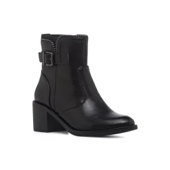 Stivaletti neri da Donna con fibbia e tacco 6 cm Lora Ferres