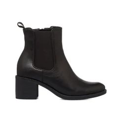 Stivaletti neri da donna con fascia elastica e tacco 6 cm Lora Ferres