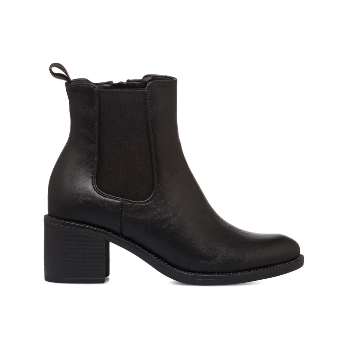 Stivaletti neri da donna con fascia elastica e tacco 6 cm Lora Ferres