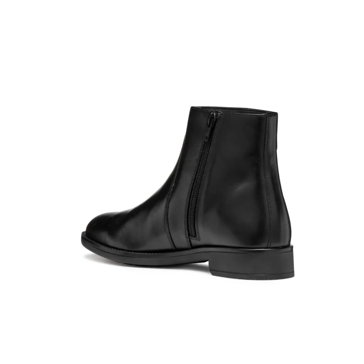 Stivaletti neri da Donna in pelle con dettagli metallici Geox