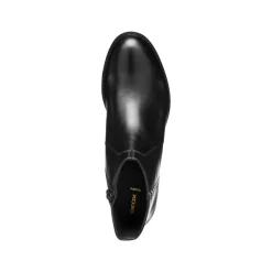 Stivaletti neri da Donna in pelle con dettagli metallici Geox