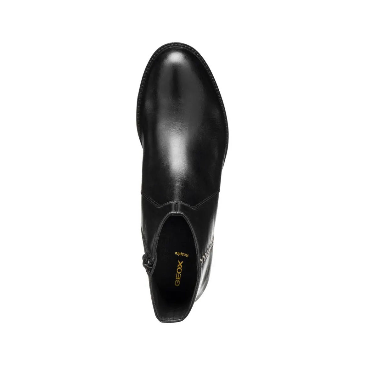 Stivaletti neri da Donna in pelle con dettagli metallici Geox