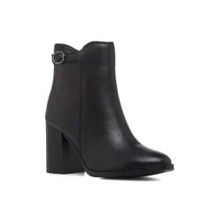 Stivaletti neri da Donna con fibbia e tacco 8 cm Primopiano