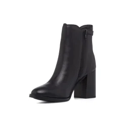 Stivaletti neri da Donna con fibbia e tacco 8 cm Primopiano