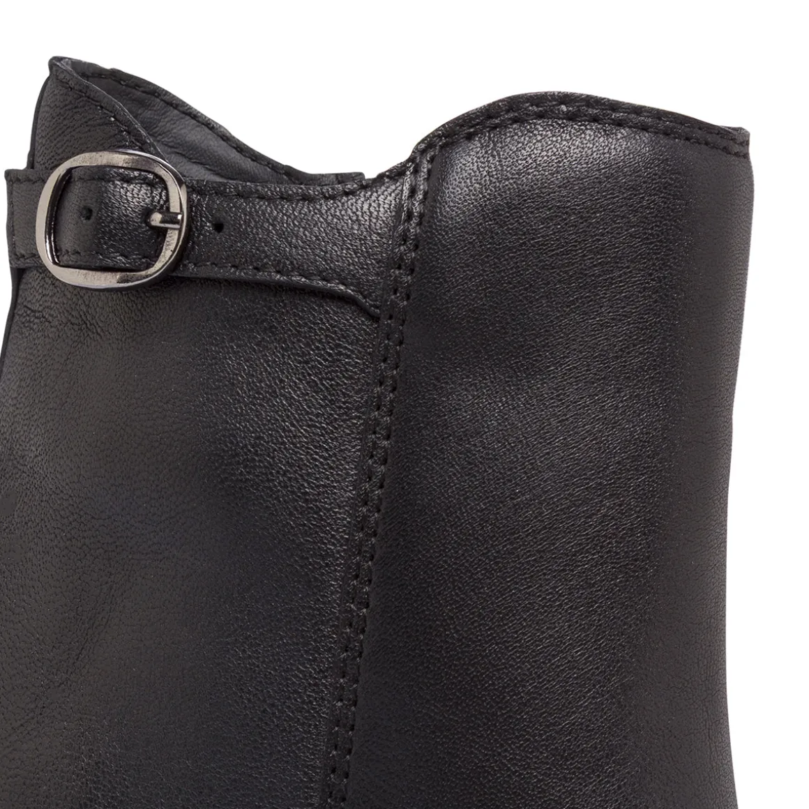 Stivaletti neri da Donna con fibbia e tacco 8 cm Primopiano