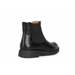 Stivaletti neri da Donna in pelle con suola traspirante Geox