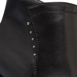 Stivaletti neri da donna con tacco 6 cm e borchie Lora Ferres