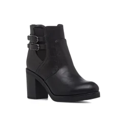 Stivaletti neri da Donna con fibbie e tacco 8,5 cm Lora Ferres