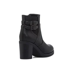 Stivaletti neri da Donna con fibbie e tacco 8,5 cm Lora Ferres