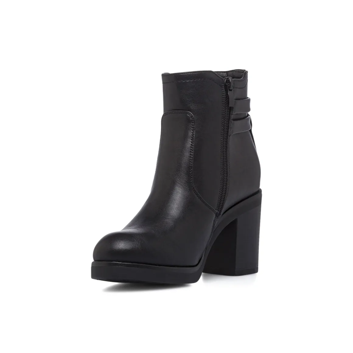 Stivaletti neri da Donna con fibbie e tacco 8,5 cm Lora Ferres