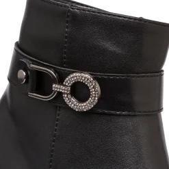 Stivaletti neri da Donna con fibbia e tacco 8 cm Lora Ferres
