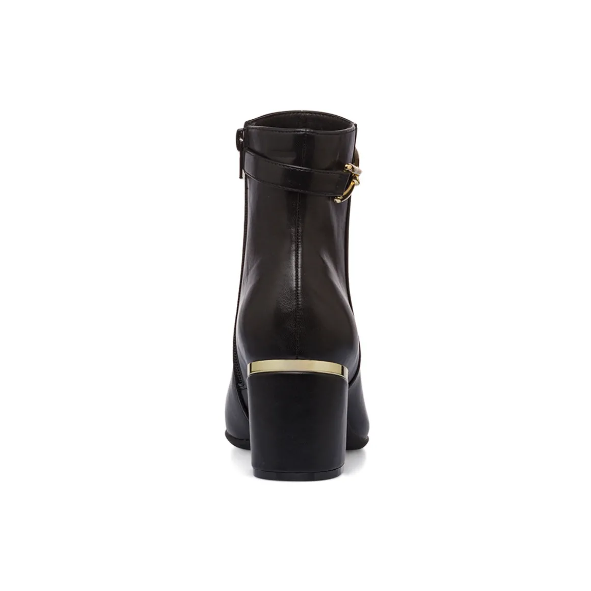 Stivaletti neri eleganti con tacco 6 cm da donna con dettaglio laminato Lora Ferres