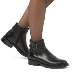 Stivaletti neri in pelle da donna Primopiano