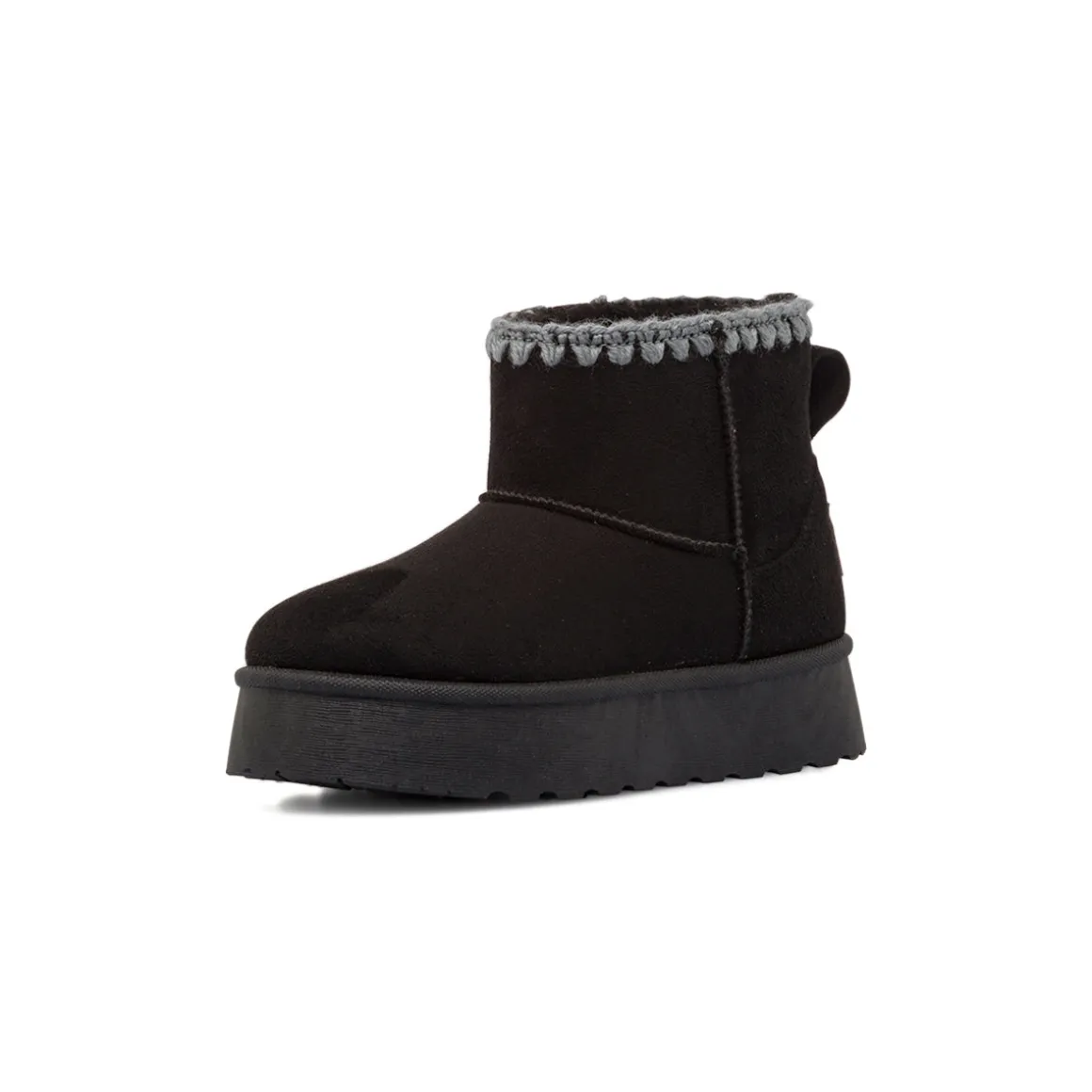 Stivaletti platform imbottiti cozy boots da bambina neri Solo Soprani