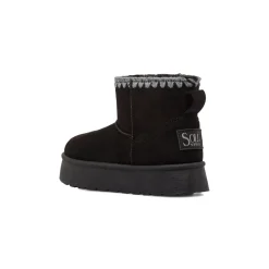 Stivaletti platform imbottiti cozy boots da bambina neri Solo Soprani