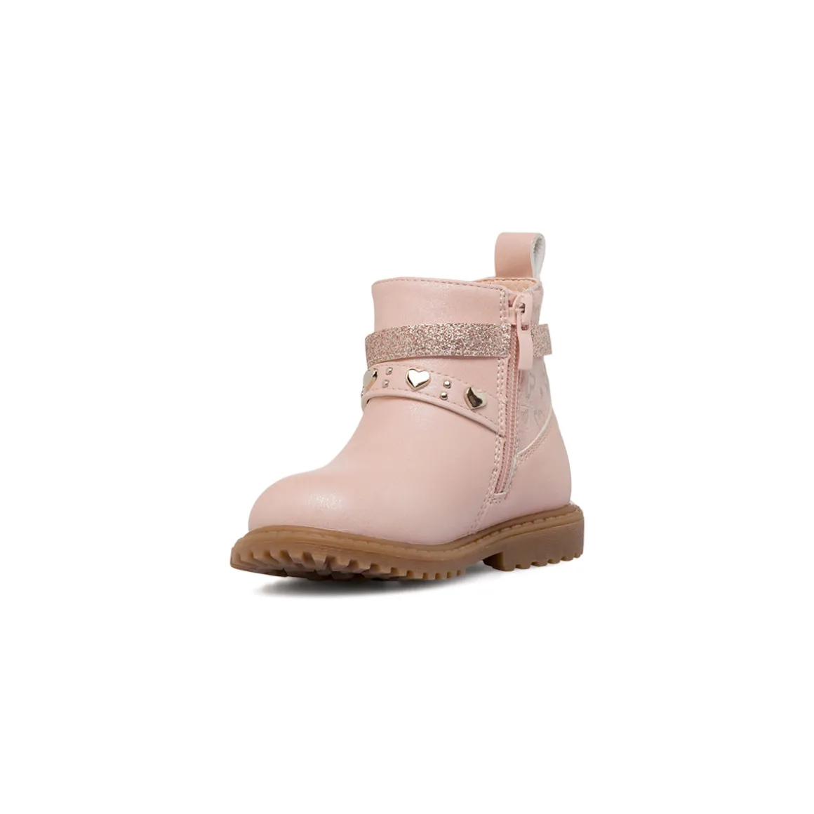 Stivaletti rosa da Bambina con glitter e cuori Le scarpe di Alice