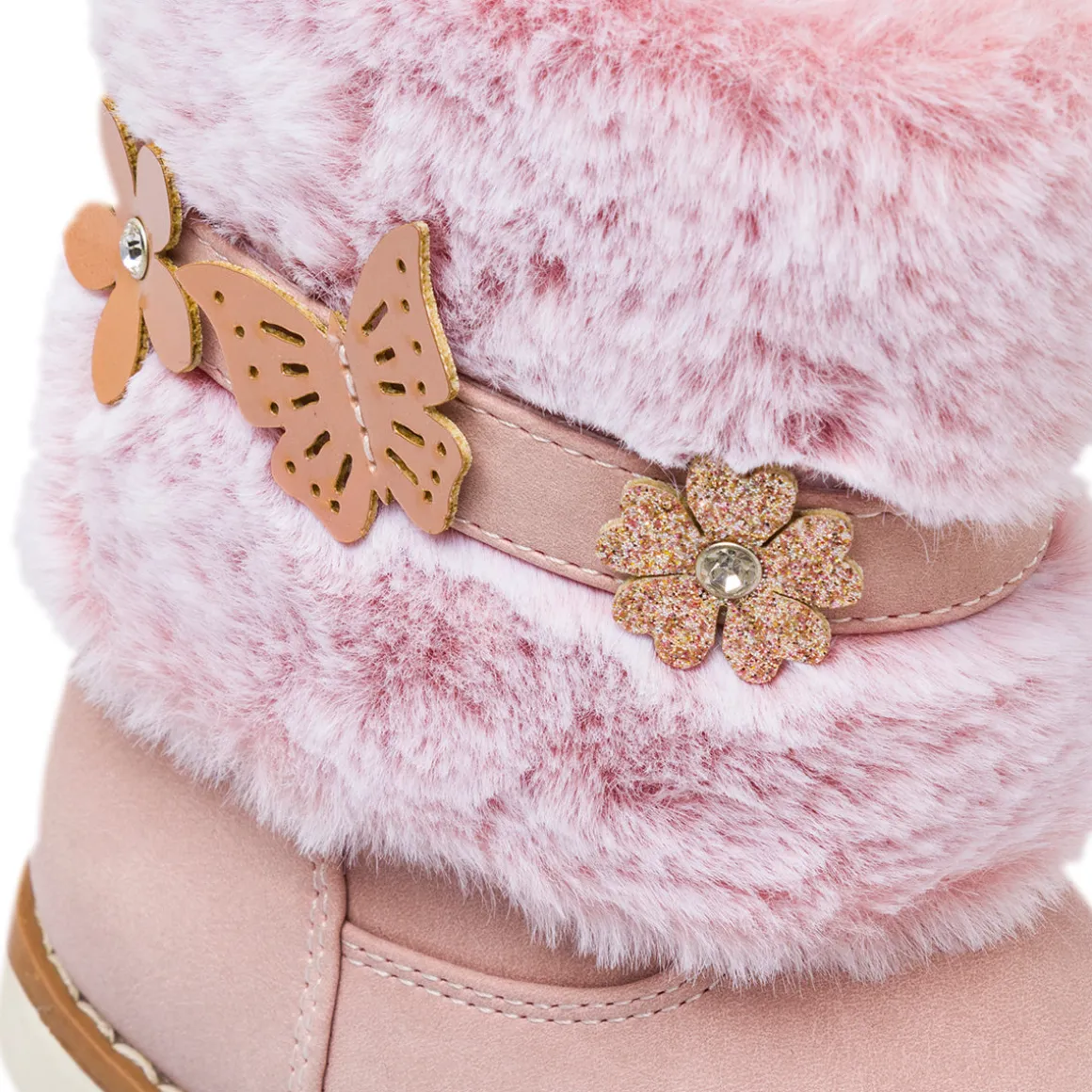 Stivaletti rosa da Bambina con dettagli floreali Le scarpe di Alice
