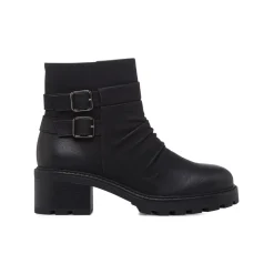 Stivaletti slouchy neri da Donna con fibbie Lora Ferres