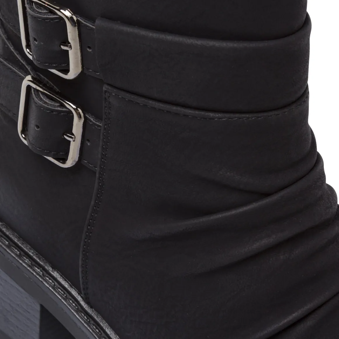Stivaletti slouchy neri da Donna con fibbie Lora Ferres