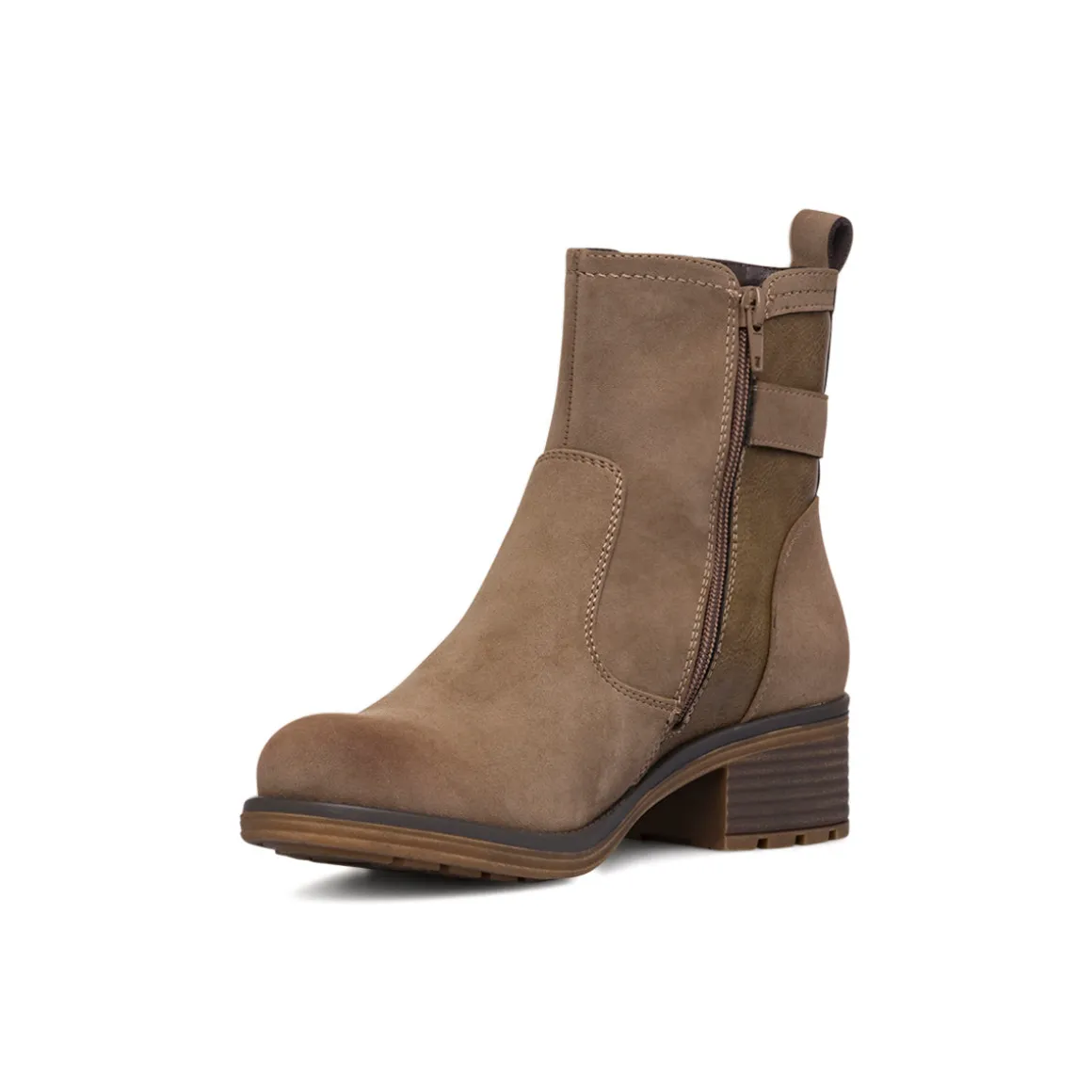 Stivaletti taupe da Donna con fibbia effetto scamosciato Lora Ferres