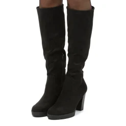 Stivali alti comfort neri da Donna con tacco 9 cm P Soft