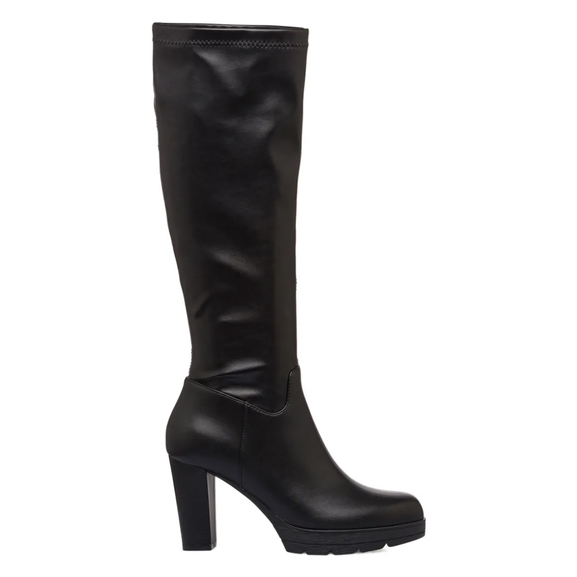 Stivali alti comfort neri da Donna con tacco 9 cm P Soft