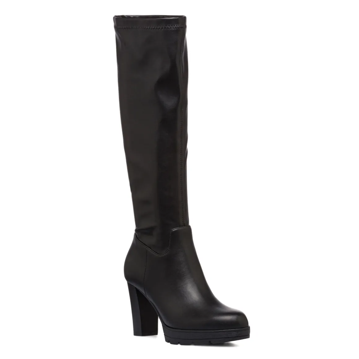 Stivali alti comfort neri da Donna con tacco 9 cm P Soft